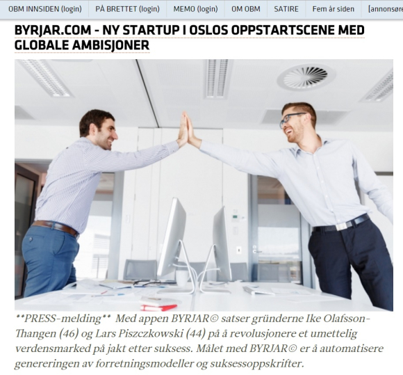 Faksimile av OBM Satire