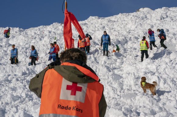 Frå ei skredøving på Finse. Illustrasjonsfoto: Heiko Junge / NTB / NPK